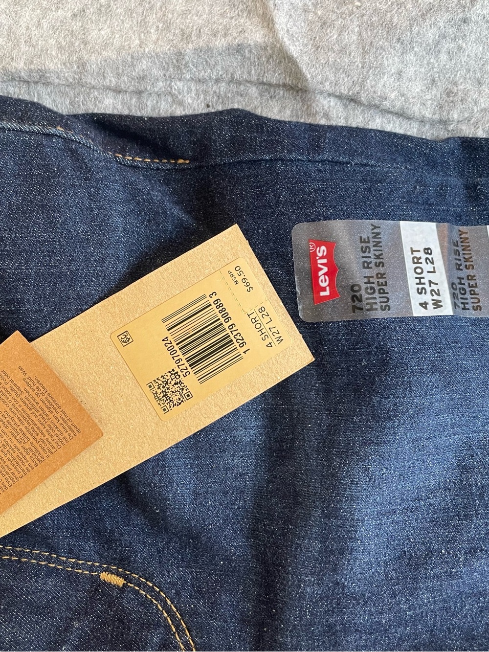 Levi's 720 High Rise Super Skinny Jeans - Dark Indigo